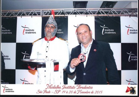 Recebimento da medalha Tiradente Colar Bronze